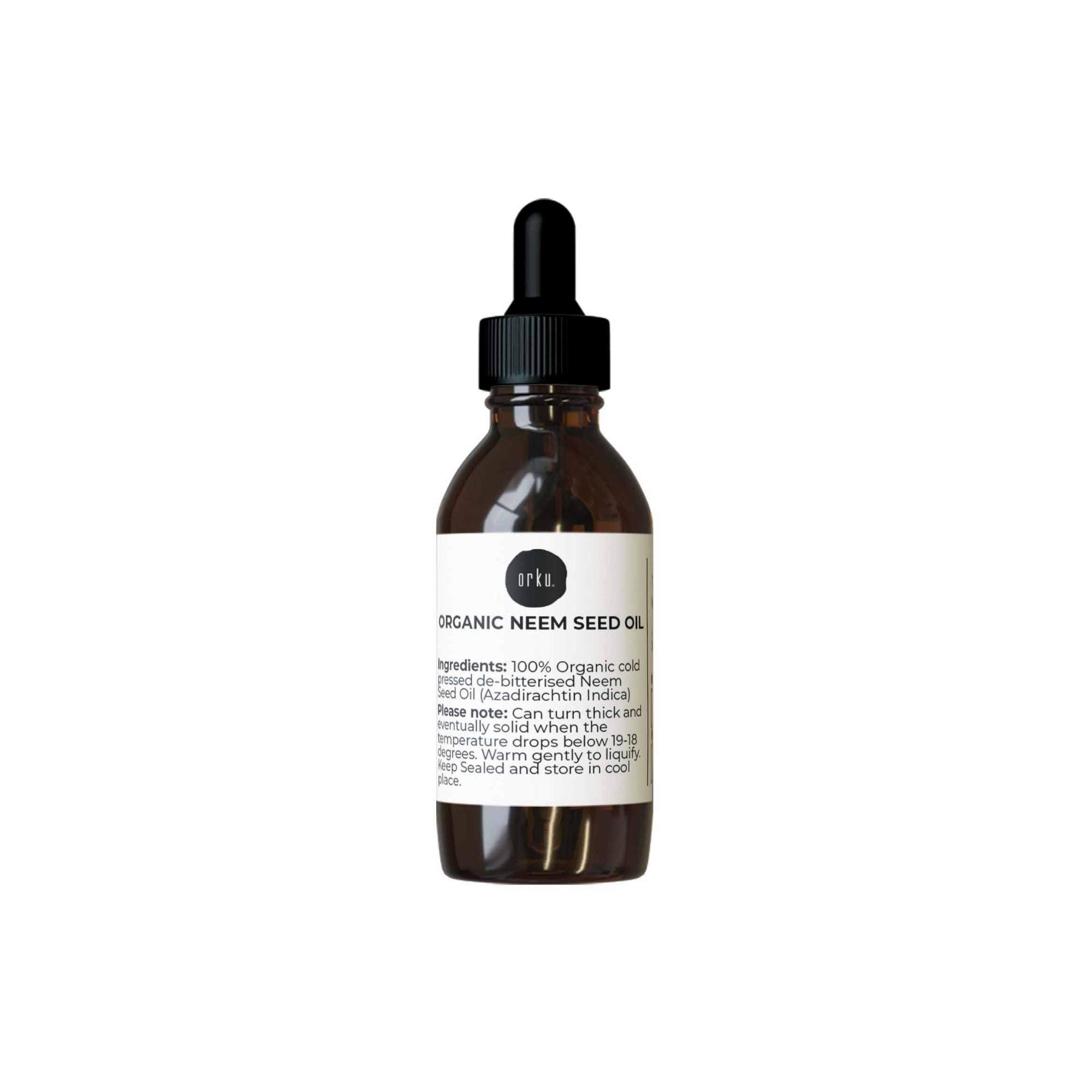Orku 25ml Organic Neem Seed Oil - Debitterised Cold Pressed Azadirachtin Indica - NuSea